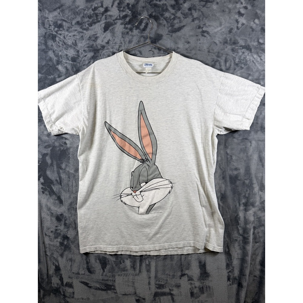 Flirts Shirt Mens 2XL Gray Bugs Bunny Graphic Tee Looney Tunes 1994 Vintage 90s